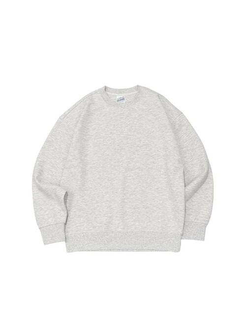 비캔버스 특양면 오버핏 맨투맨 (라이트 멜란지)