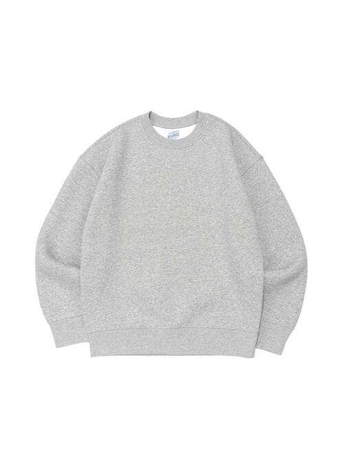 비캔버스 기모 쭈리 오버핏 맨투맨 (멜란지)