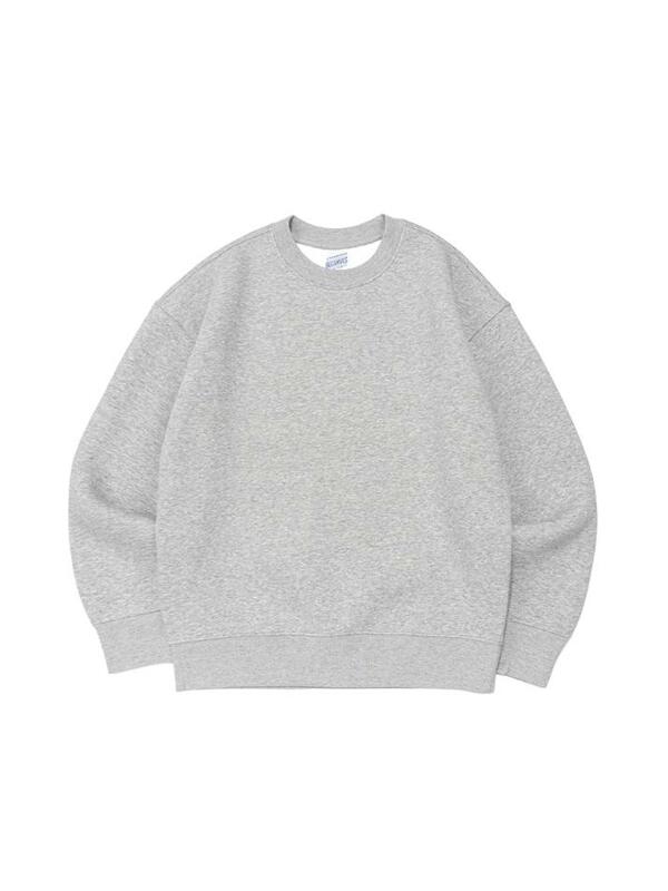 비캔버스 기모 쭈리 오버핏 맨투맨 (멜란지)