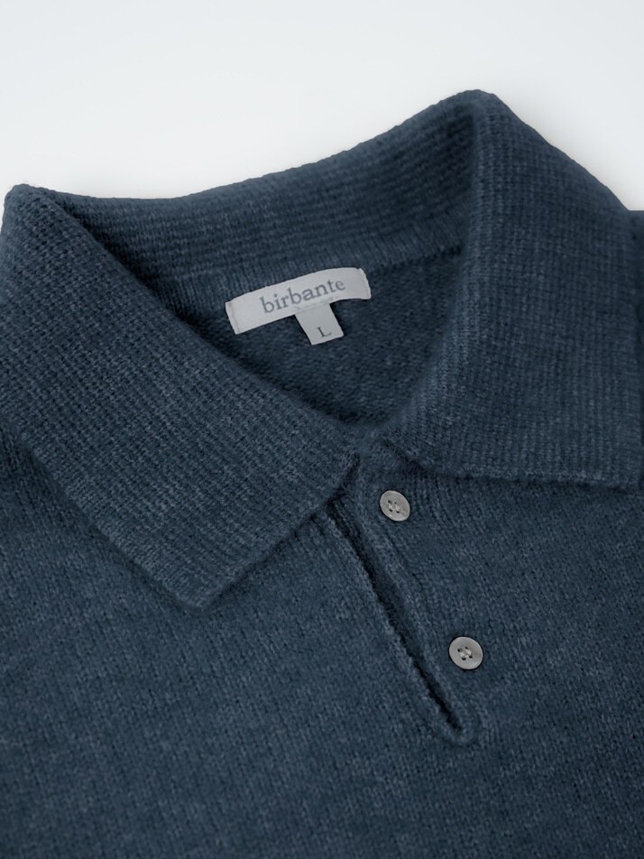 [birbante] 캐시미어 터치 카라 니트 - 틸