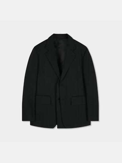 [birbante] 레이어드 셋업 블레이저 자켓 - 블랙