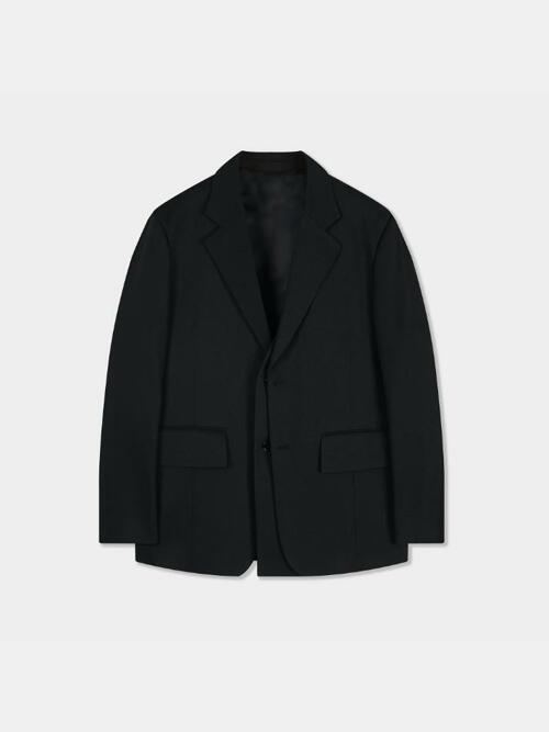 [birbante] 레이어드 셋업 블레이저 자켓 - 블랙