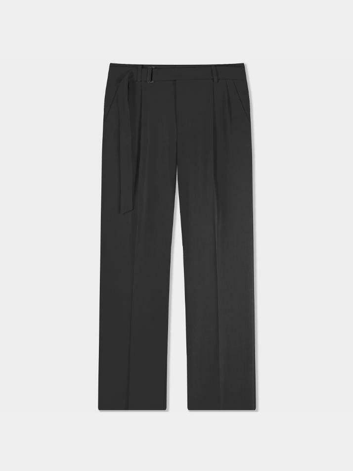 [birbante] 벨티드 투턱 슬랙스 - 차콜