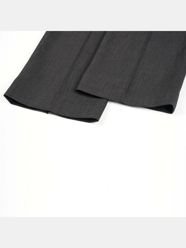 [birbante] 벨티드 투턱 슬랙스 - 차콜