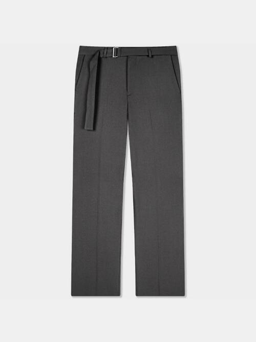 [birbante] 트윌 벨티드 셋업 슬랙스 - 그레이