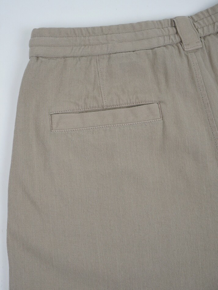 [birbante] 카치온 워시드 원턱 스트링 팬츠 - 라이트 베이지