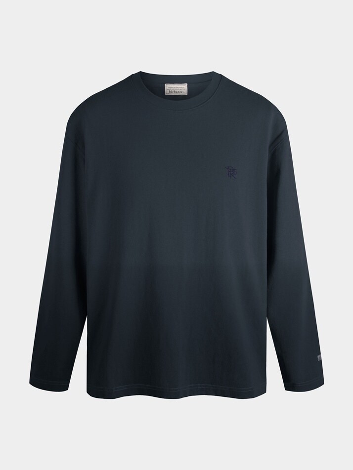 [birbante] 그라데이션 롱슬리브 티셔츠 - 다크 네이비