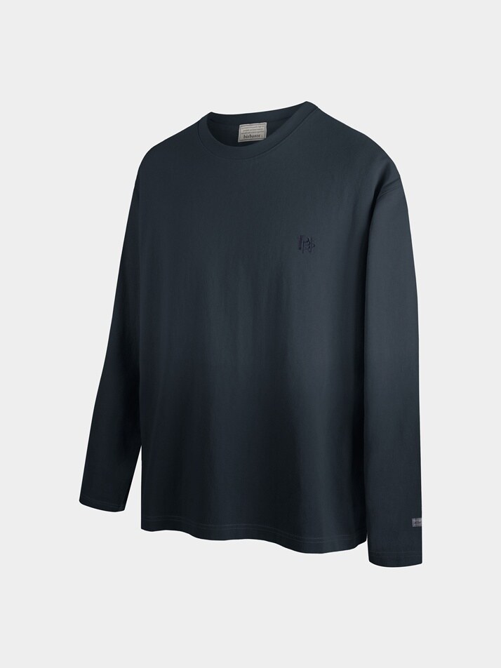 [birbante] 그라데이션 롱슬리브 티셔츠 - 다크 네이비