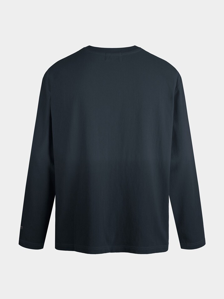 [birbante] 그라데이션 롱슬리브 티셔츠 - 다크 네이비