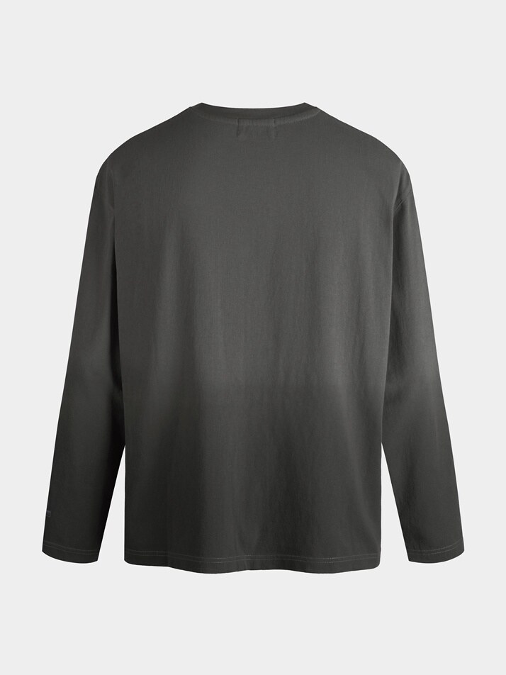 [birbante] 그라데이션 롱슬리브 티셔츠 - 다크 그레이