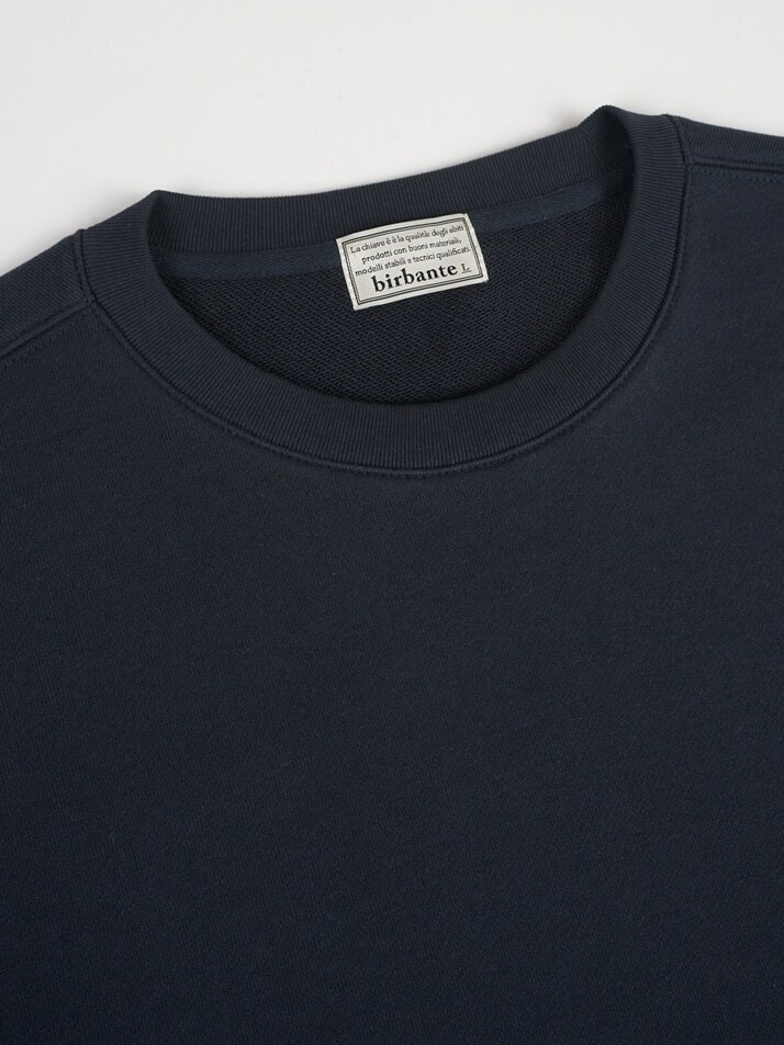 [birbante] 시그니처 크루넥 맨투맨 - 다크 네이비