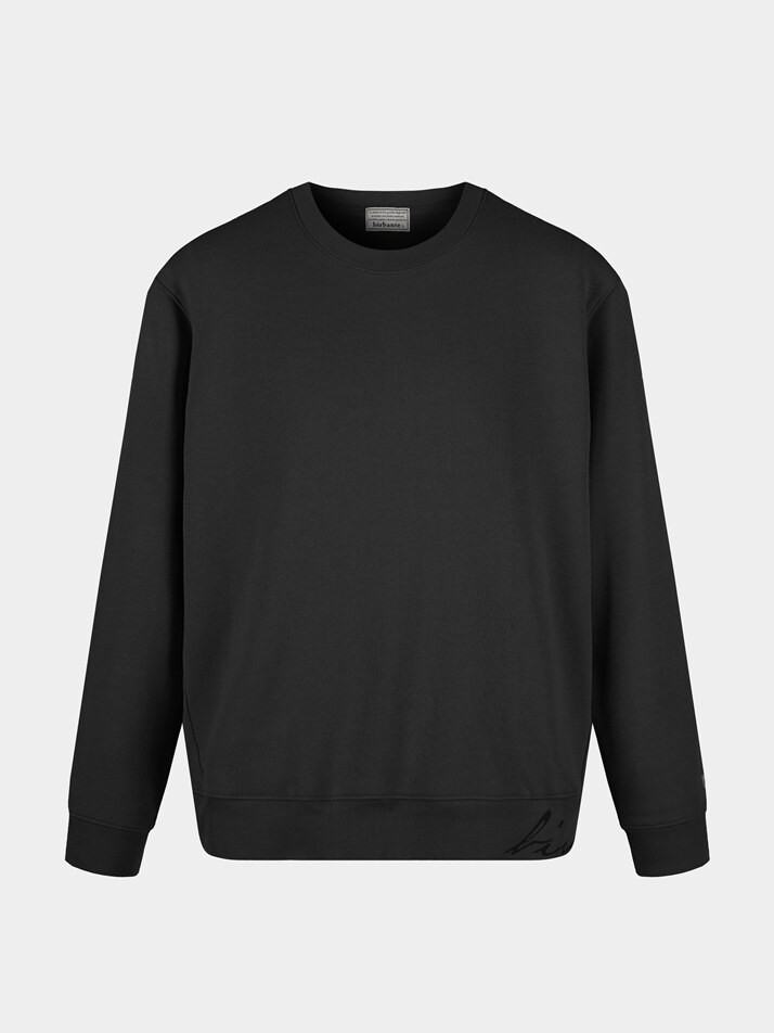 [birbante] 시그니처 크루넥 맨투맨 - 블랙