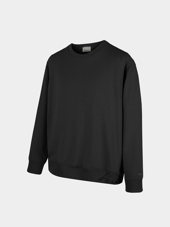 [birbante] 시그니처 크루넥 맨투맨 - 블랙