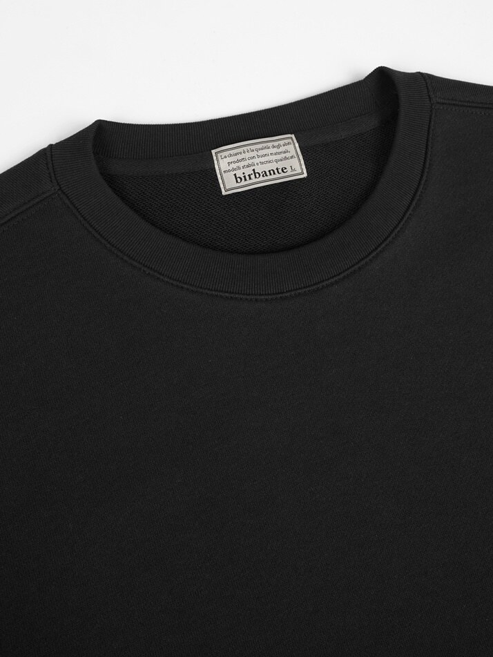 [birbante] 시그니처 크루넥 맨투맨 - 블랙