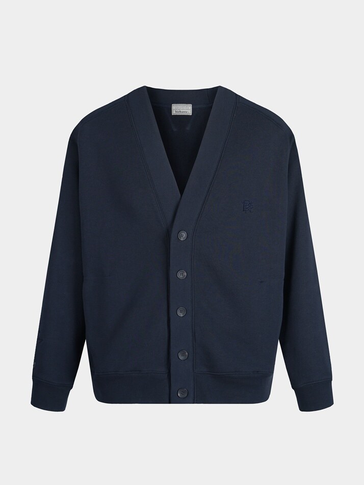 [birbante]  브이넥 스웨트 가디건 - 다크 네이비