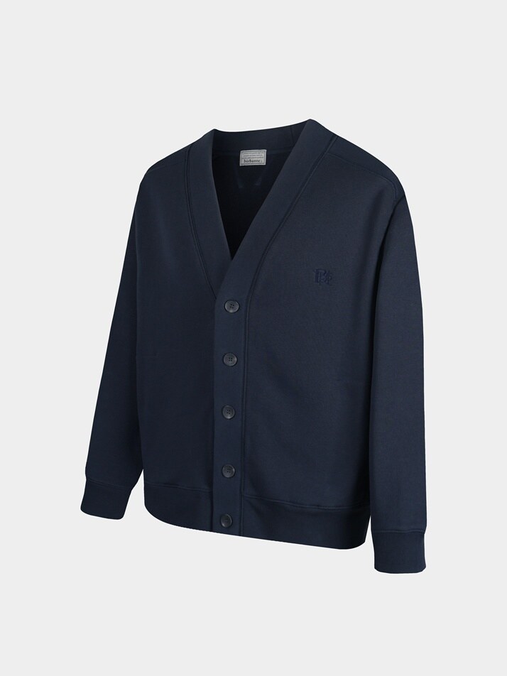 [birbante]  브이넥 스웨트 가디건 - 다크 네이비