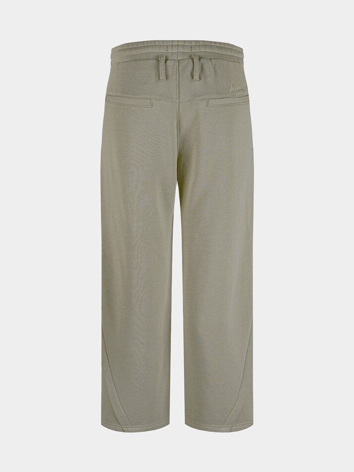 [birbante] 컴포트 루즈핏 원턱 스웨트 팬츠 - 옥스포드 베이지