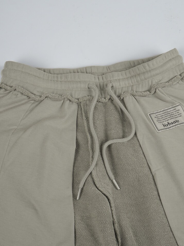 [birbante] 컴포트 루즈핏 원턱 스웨트 팬츠 - 옥스포드 베이지