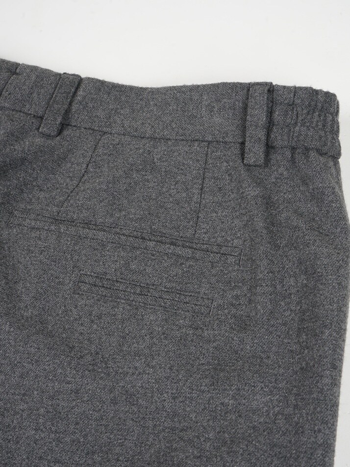 [birbante] 웜 스판 사이드 밴딩 슬랙스 - 그레이