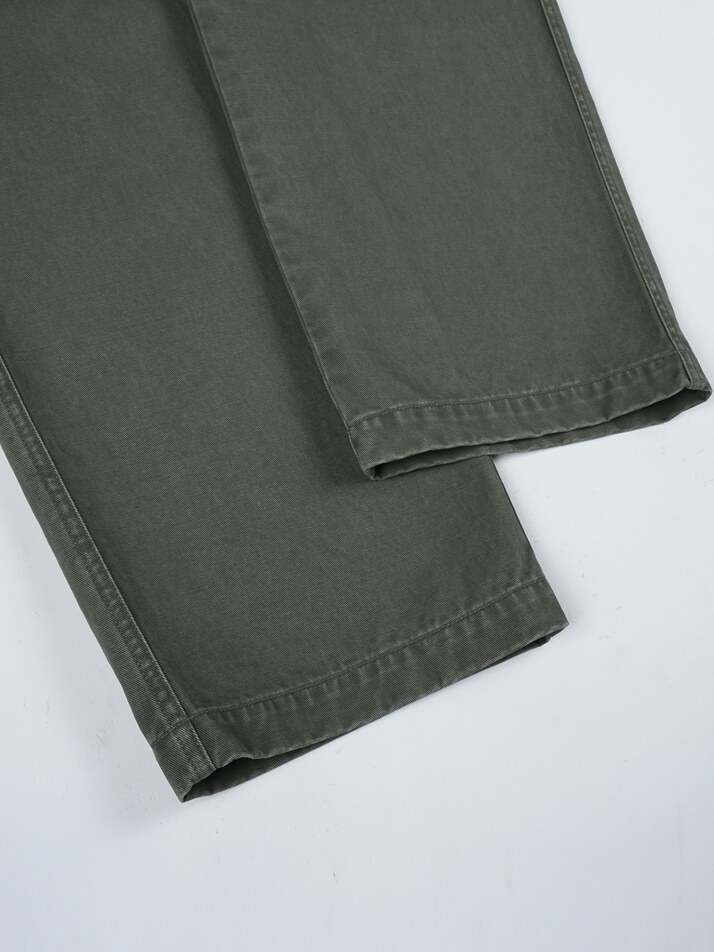 [birbante] 가먼트워싱 트윌 투턱 치노 팬츠 - 카키