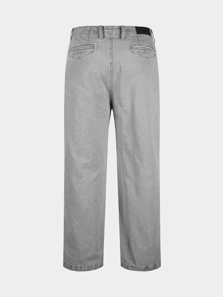 [birbante] 가먼트워싱 다트 트윌 치노 팬츠 - 그레이