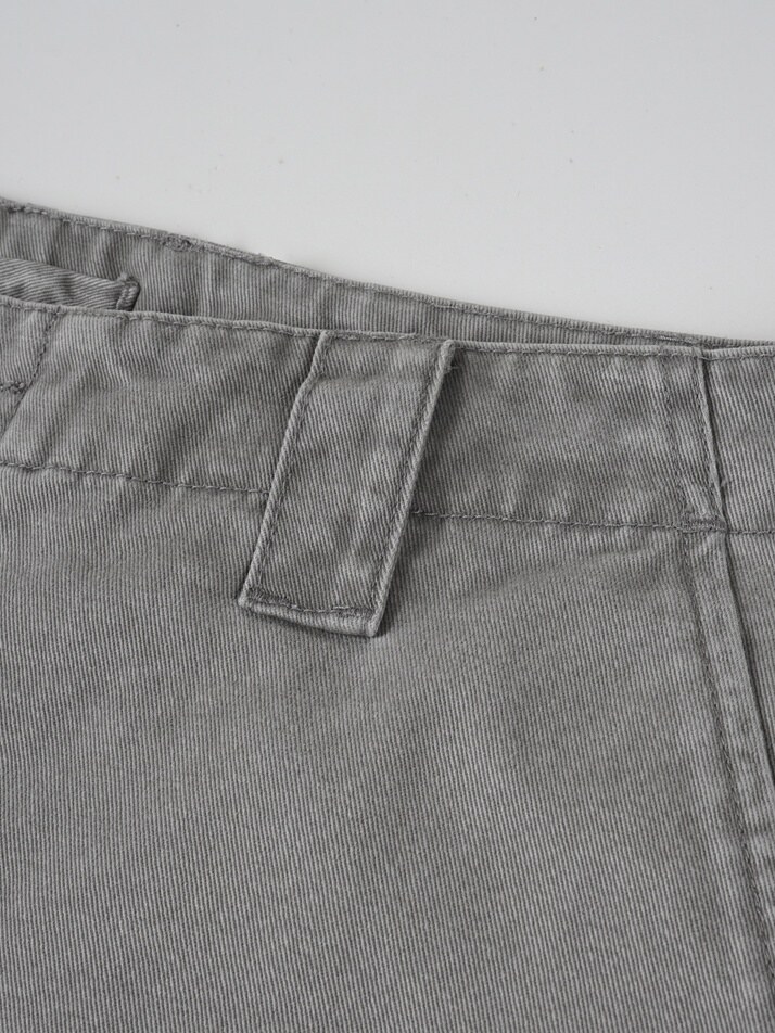 [birbante] 가먼트워싱 다트 트윌 치노 팬츠 - 그레이