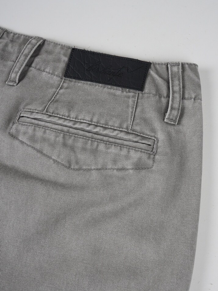 [birbante] 가먼트워싱 다트 트윌 치노 팬츠 - 그레이