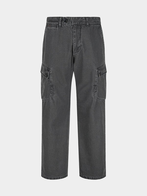 [birbante] 가먼트워싱 카고 치노 팬츠 - 다크 그레이