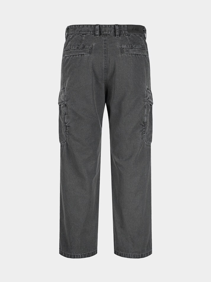 [birbante] 가먼트워싱 카고 치노 팬츠 - 다크 그레이