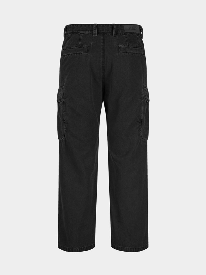 [birbante] 가먼트워싱 카고 치노 팬츠 - 블랙