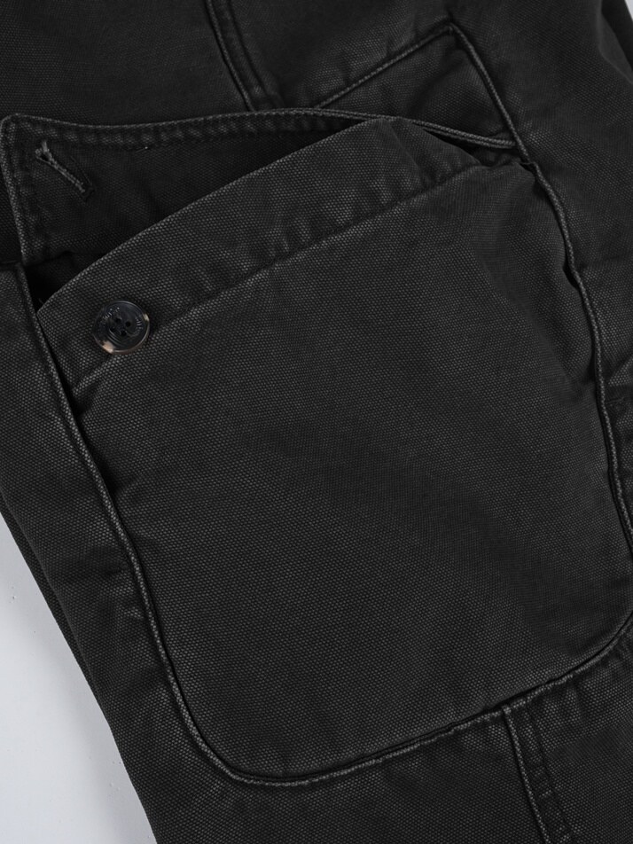 [birbante] 가먼트워싱 카고 치노 팬츠 - 블랙