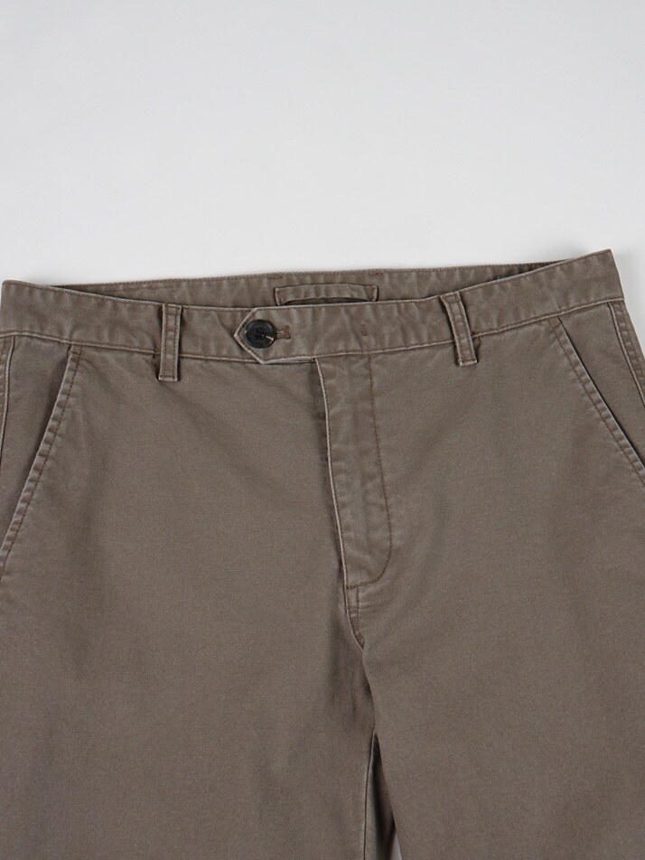 [birbante] 가먼트워싱 스판 치노 팬츠 - 다크 베이지