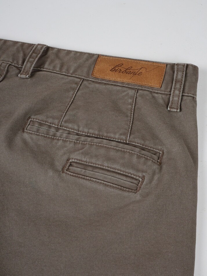 [birbante] 가먼트워싱 스판 치노 팬츠 - 다크 베이지