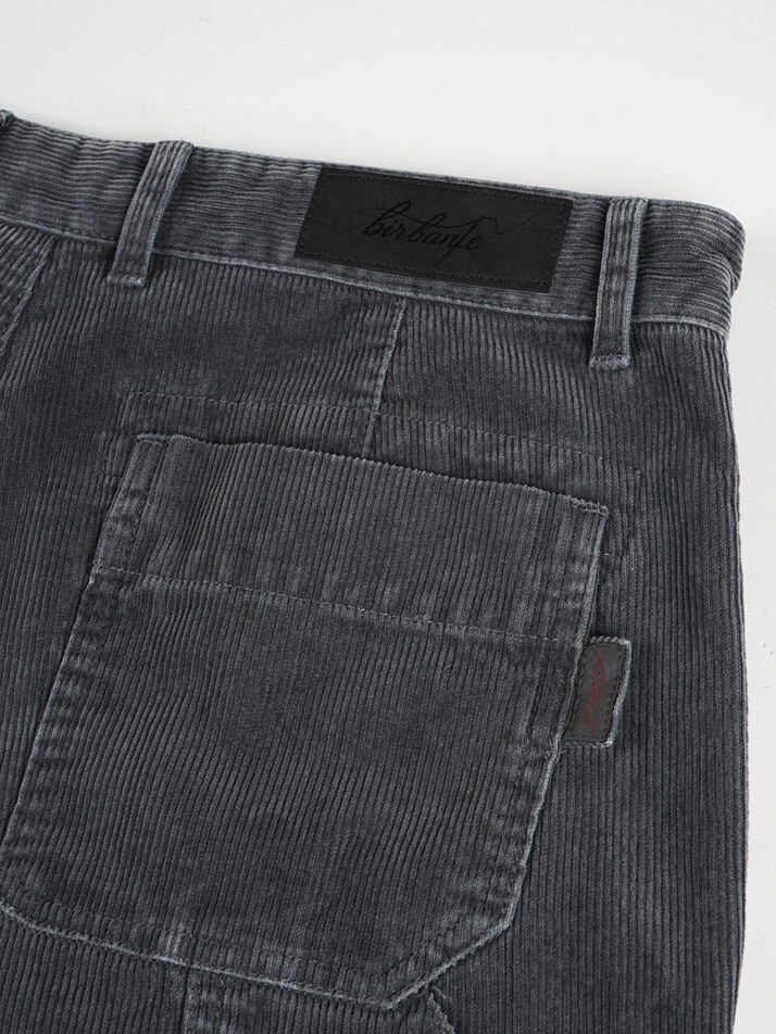 [birbante] 가먼트워싱 코듀로이 카펜터 C.L핏 치노 팬츠 - 그레이