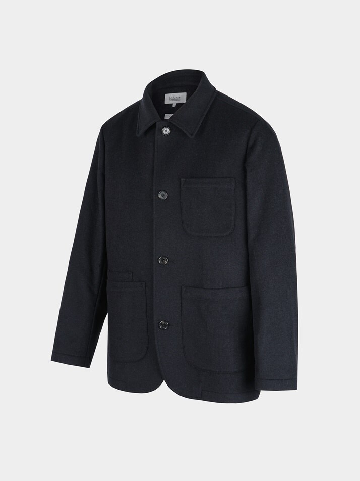 [birbante] 울 블렌드 퀼팅 자켓 - 블랙