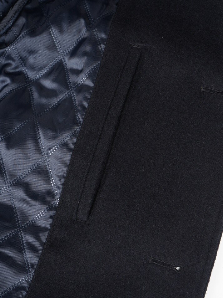 [birbante] 울 블렌드 퀼팅 자켓 - 블랙