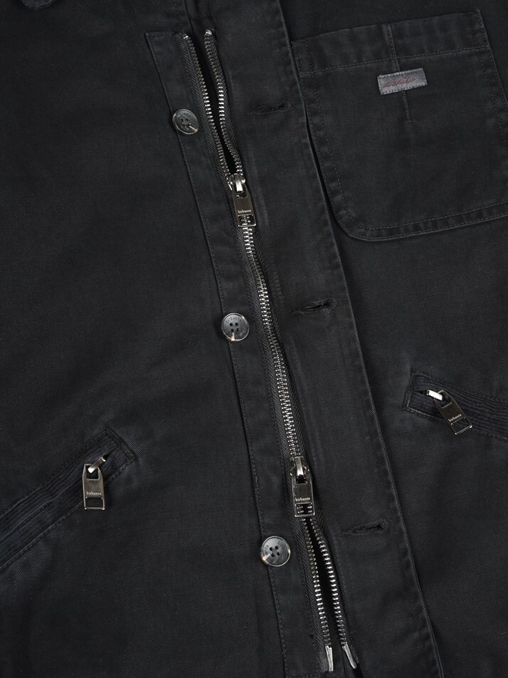 [birbante] 가먼트워싱 트윌 패딩 자켓 - 블랙