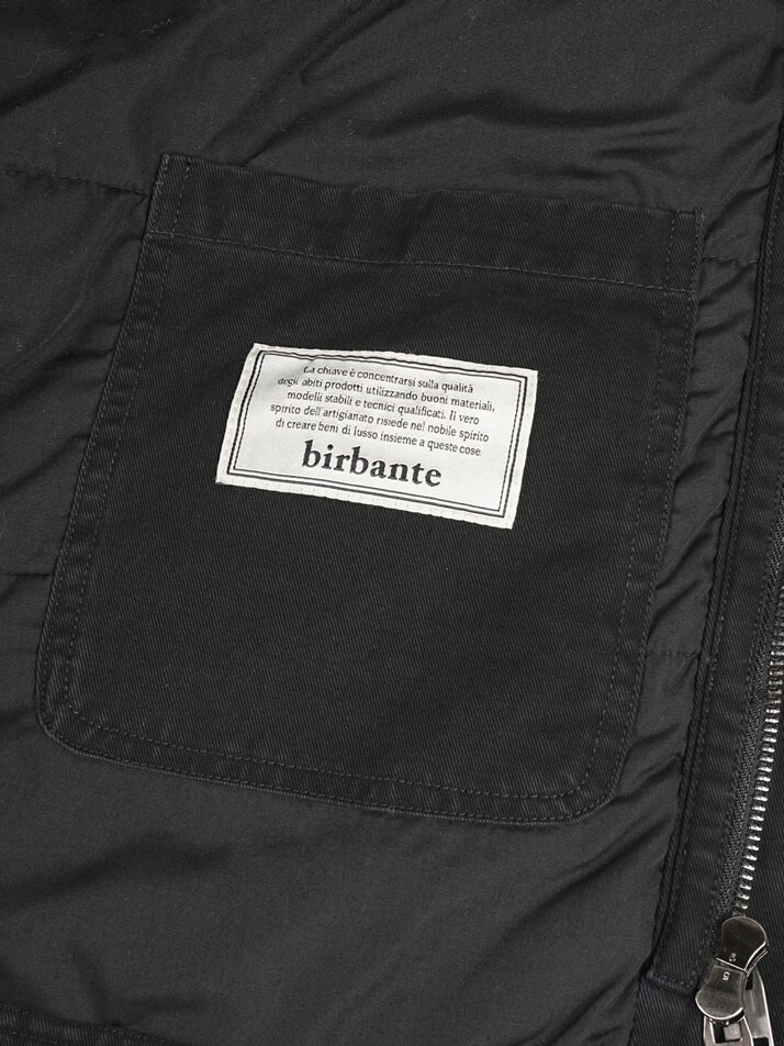 [birbante] 가먼트워싱 트윌 패딩 자켓 - 블랙