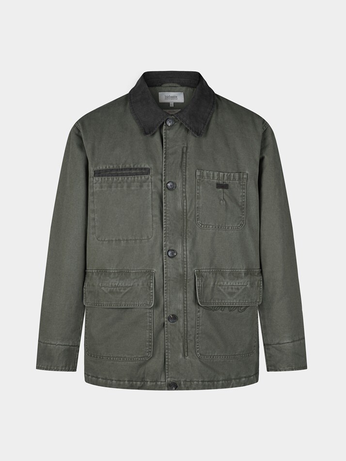 [birbante] 가먼트워싱 트윌 패딩 워크 자켓 - 카키