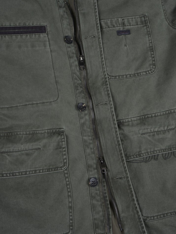 [birbante] 가먼트워싱 트윌 패딩 워크 자켓 - 카키