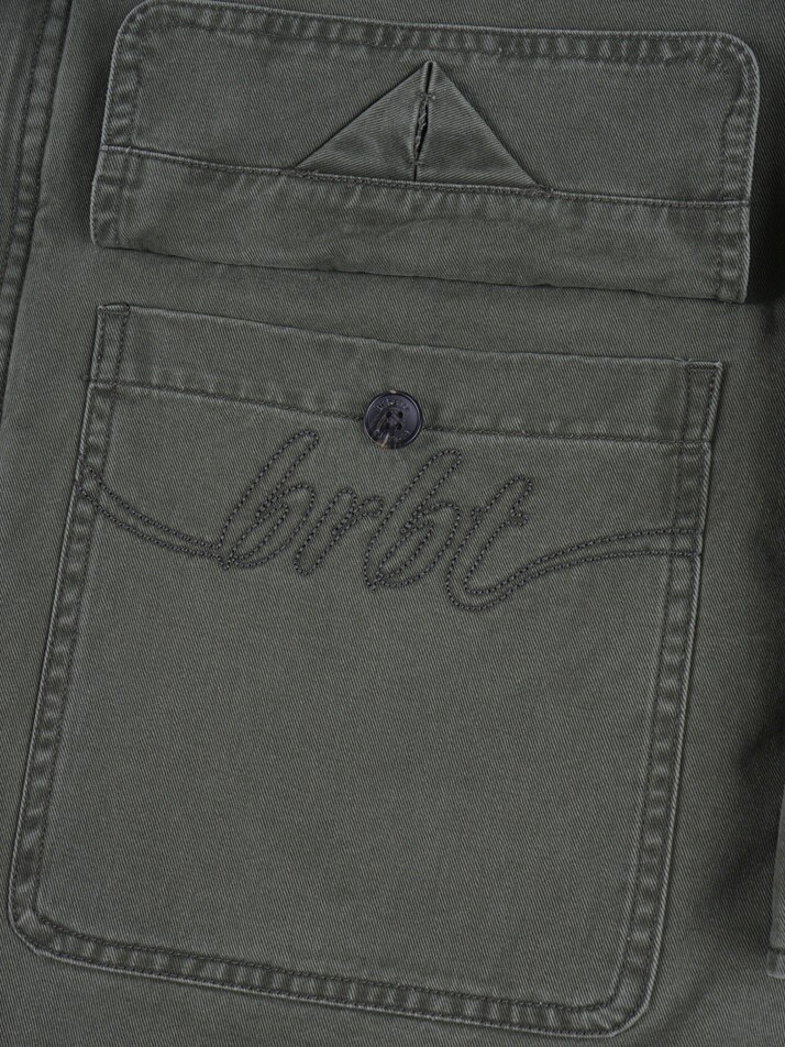 [birbante] 가먼트워싱 트윌 패딩 워크 자켓 - 카키