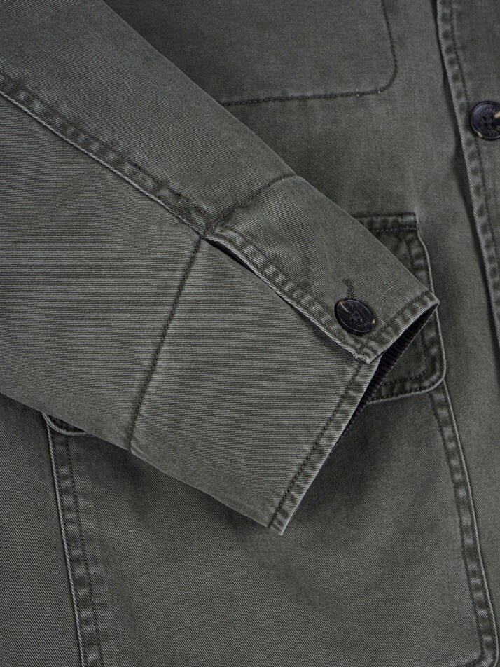 [birbante] 가먼트워싱 트윌 패딩 워크 자켓 - 카키