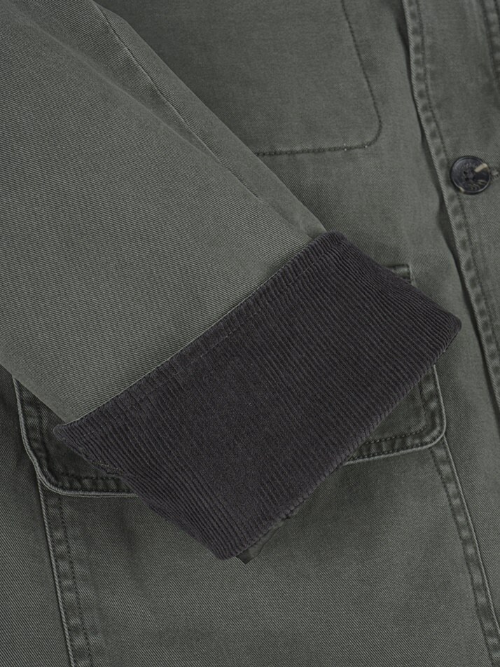 [birbante] 가먼트워싱 트윌 패딩 워크 자켓 - 카키