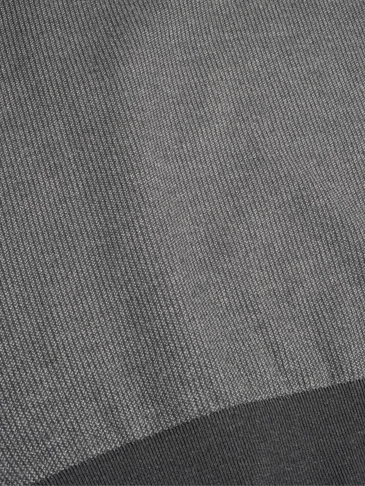 [birbante] 소프트 워셔블 투톤 라운드 니트 - 그레이