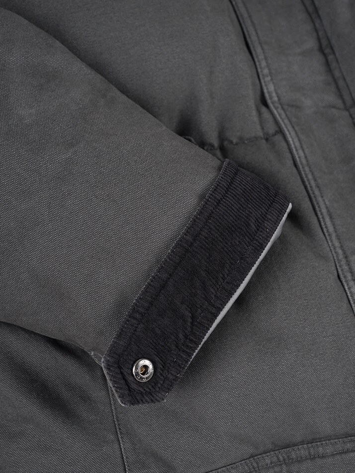 [birbante] 가먼트워싱 덕다운 하프 패딩 - 다크 그레이