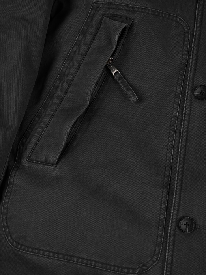 [birbante] 가먼트워싱 덕다운 패딩 - 블랙 네이비