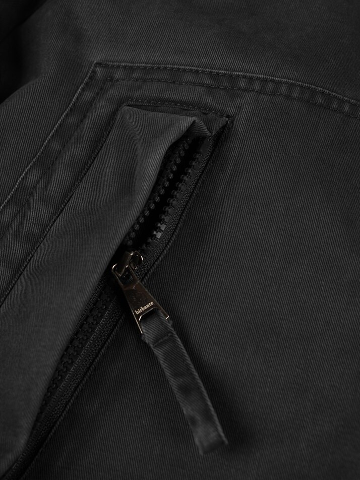 [birbante] 가먼트워싱 덕다운 패딩 - 블랙 네이비