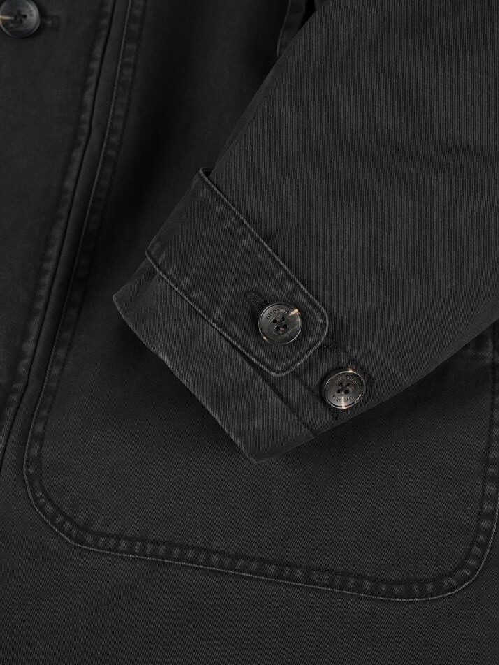 [birbante] 가먼트워싱 덕다운 패딩 - 블랙 네이비