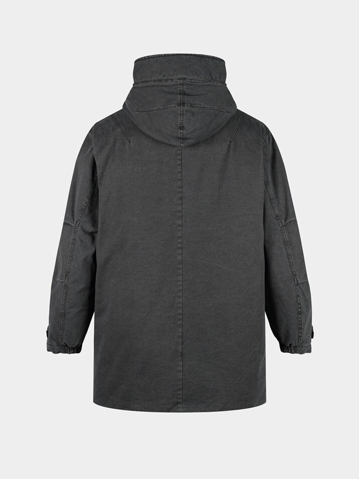 [birbante] 가먼트워싱 덕다운 패딩 - 다크 그레이