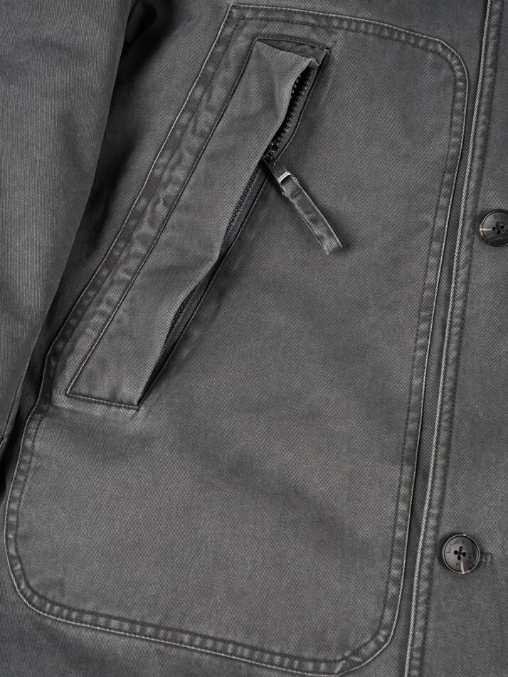 [birbante] 가먼트워싱 덕다운 패딩 - 다크 그레이